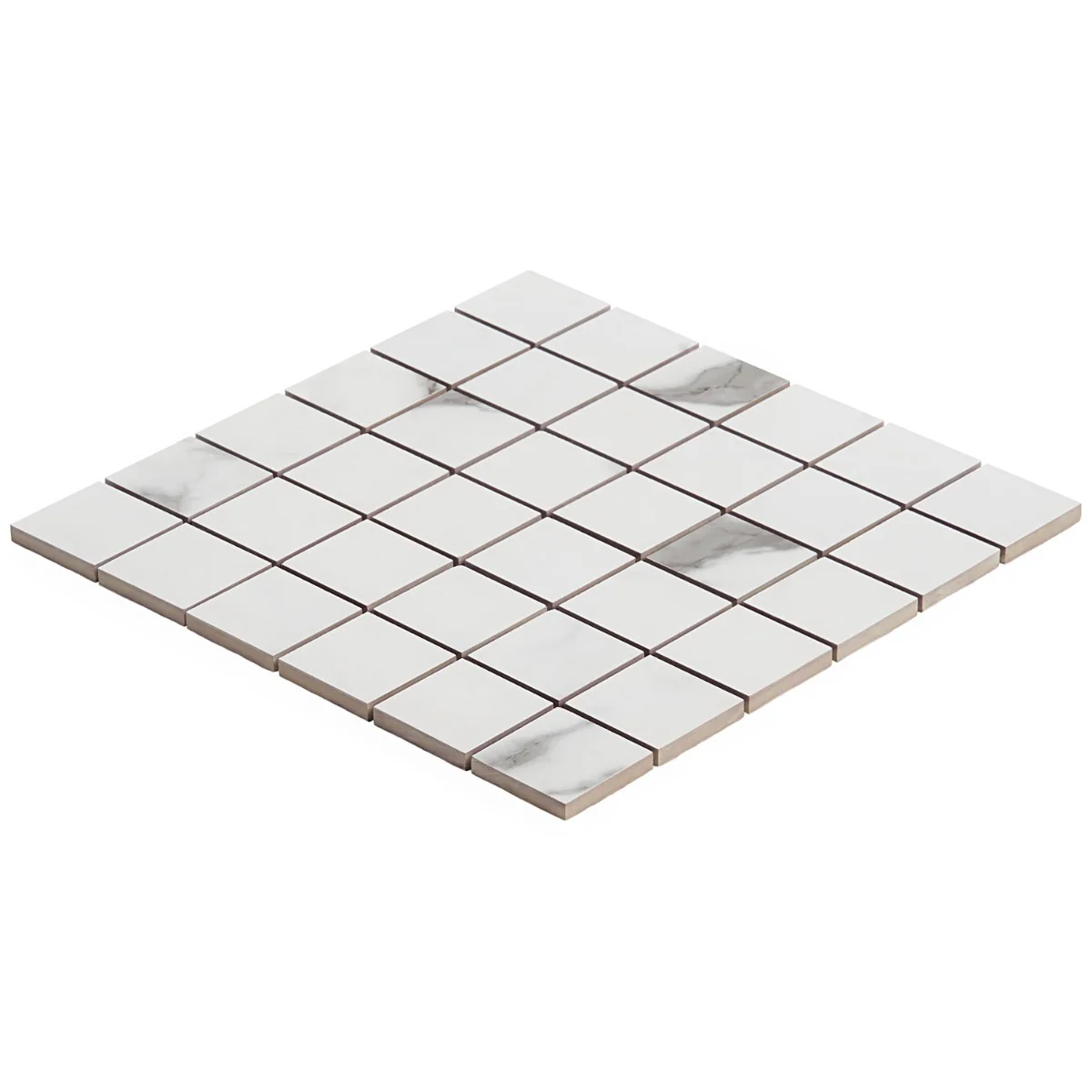 DreamStone Statuario Valley 2x2 Matte Porcelain Mosaic Tile - Image 8