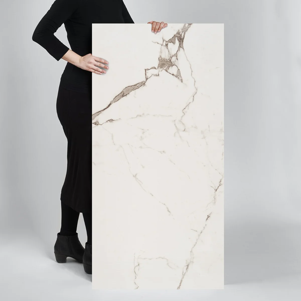 DreamStone Statuario Venato White 24x48 Polished Porcelain Tile - Image 4