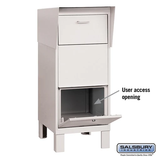 Durable White Courier Box with Secure Locking Mechanism - Image 3