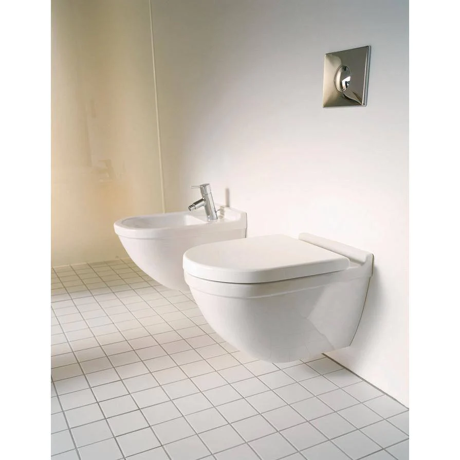 Duravit Starck Round 3 Wall-Mounted Bidet in White - Premium Design and Functionality - Image 2