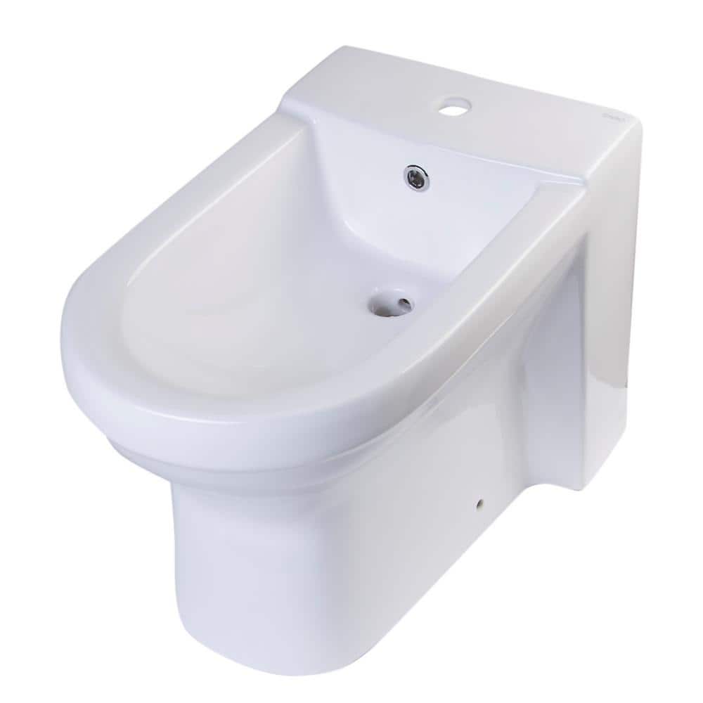 EAGO JA1010 Elongated White Bidet - Ceramic Porcelain