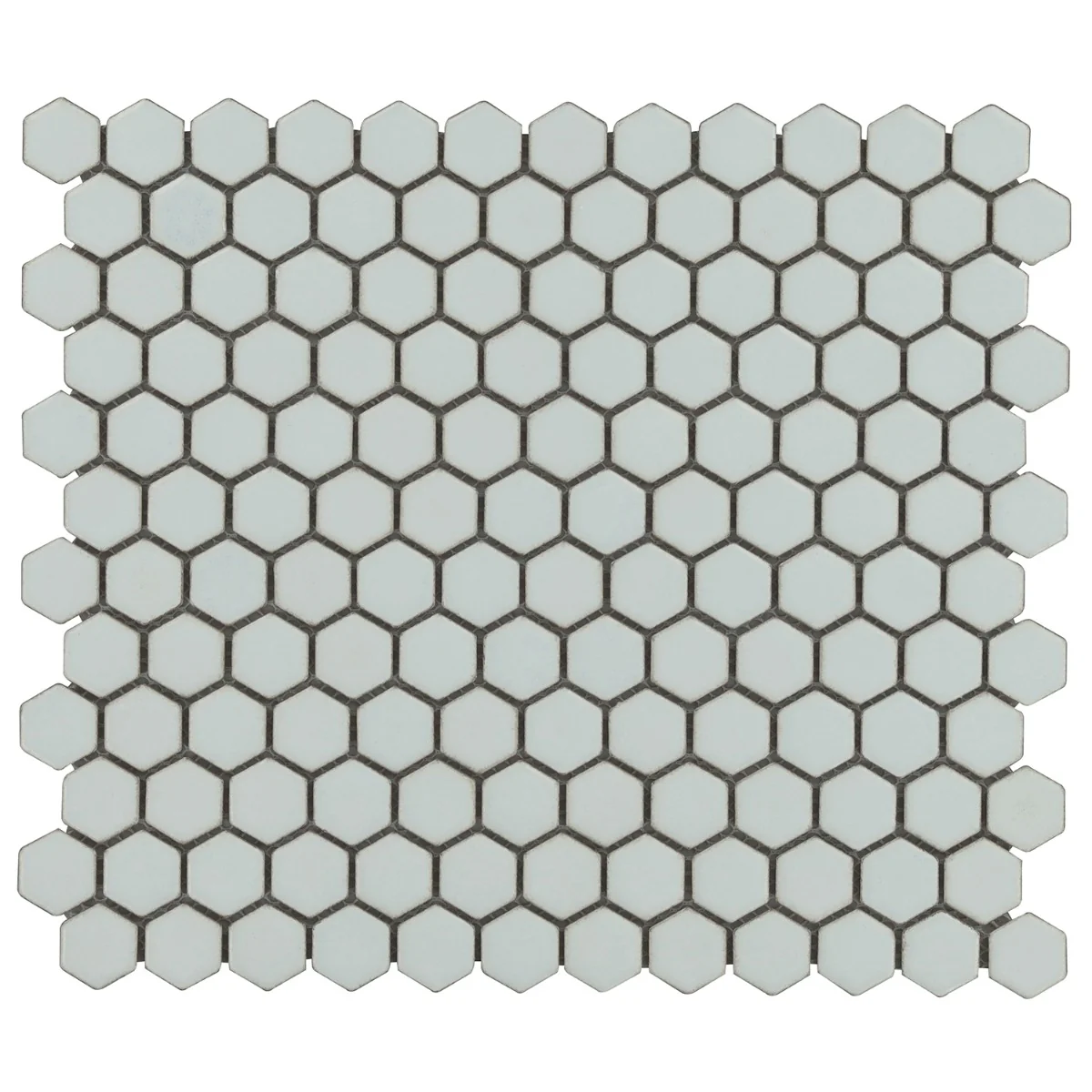 Eden Antiguan Sky Gray Rimmed Hexagon Polished Porcelain Mosaic Tile - Image 3