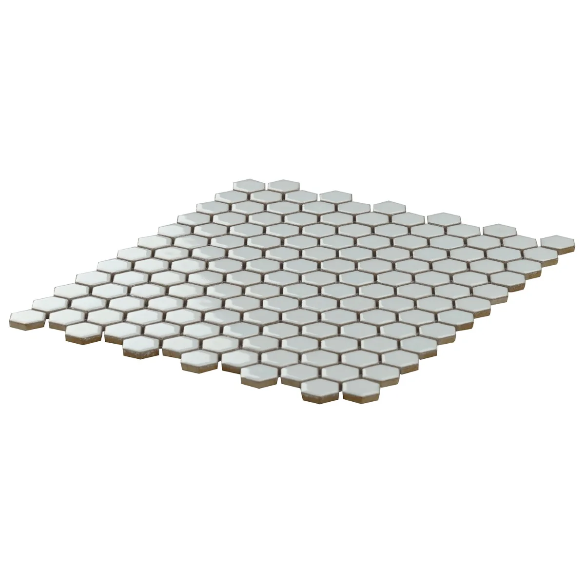 Eden Antiguan Sky Gray Rimmed Hexagon Polished Porcelain Mosaic Tile - Image 4