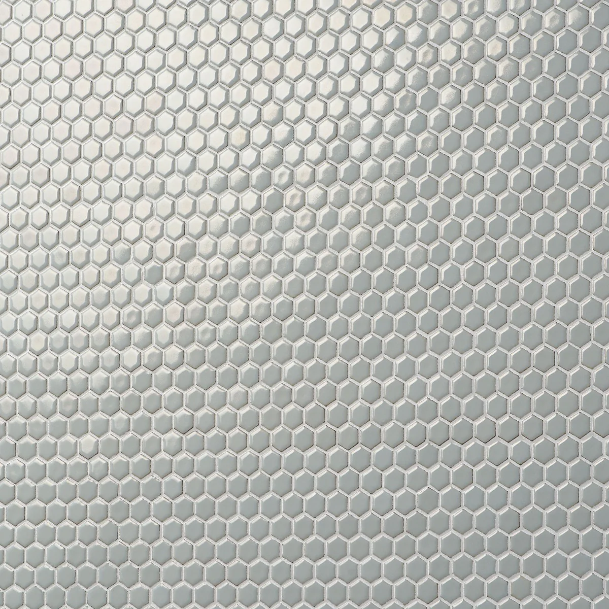 Eden Antiguan Sky Gray Rimmed Hexagon Polished Porcelain Mosaic Tile - Image 6