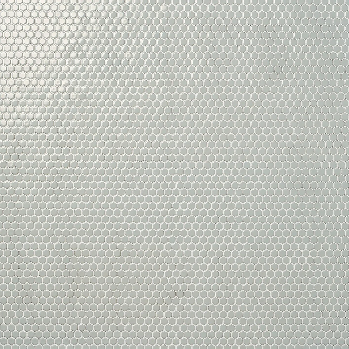 Eden Antiguan Sky Gray Rimmed Hexagon Polished Porcelain Mosaic Tile - Image 7