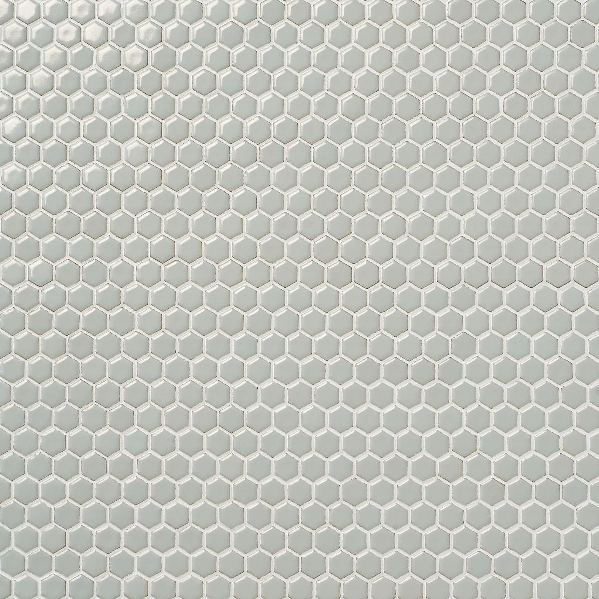 Eden Antiguan Sky Gray Rimmed Hexagon Polished Porcelain Mosaic Tile - Image 8