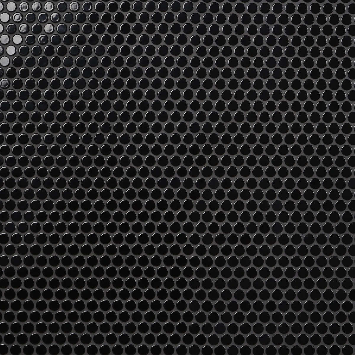 Eden Black Penny Round Polished Porcelain Mosaic Tile - Lux Tile - Image 7