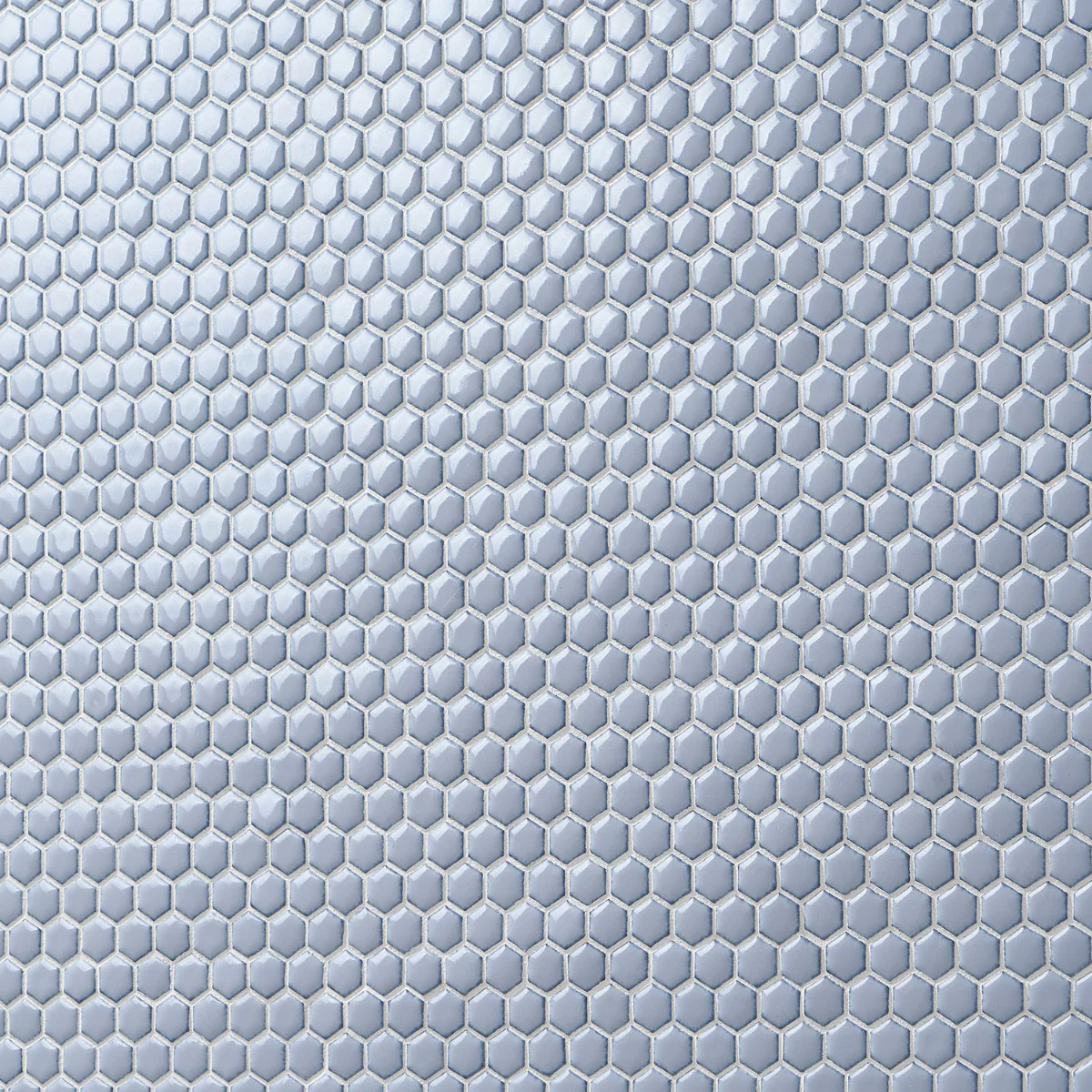 Eden Cloudy Sky Blue Hexagon Polished Porcelain Mosaic Tile - Image 6