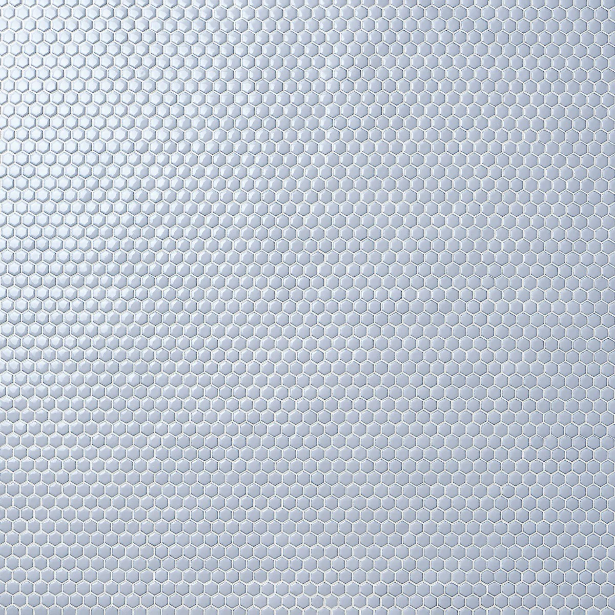 Eden Cloudy Sky Blue Hexagon Polished Porcelain Mosaic Tile - Image 7