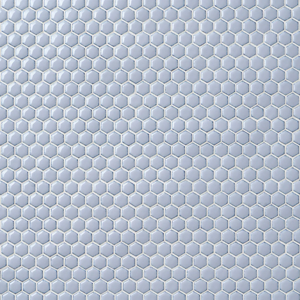 Eden Cloudy Sky Blue Hexagon Polished Porcelain Mosaic Tile - Image 8