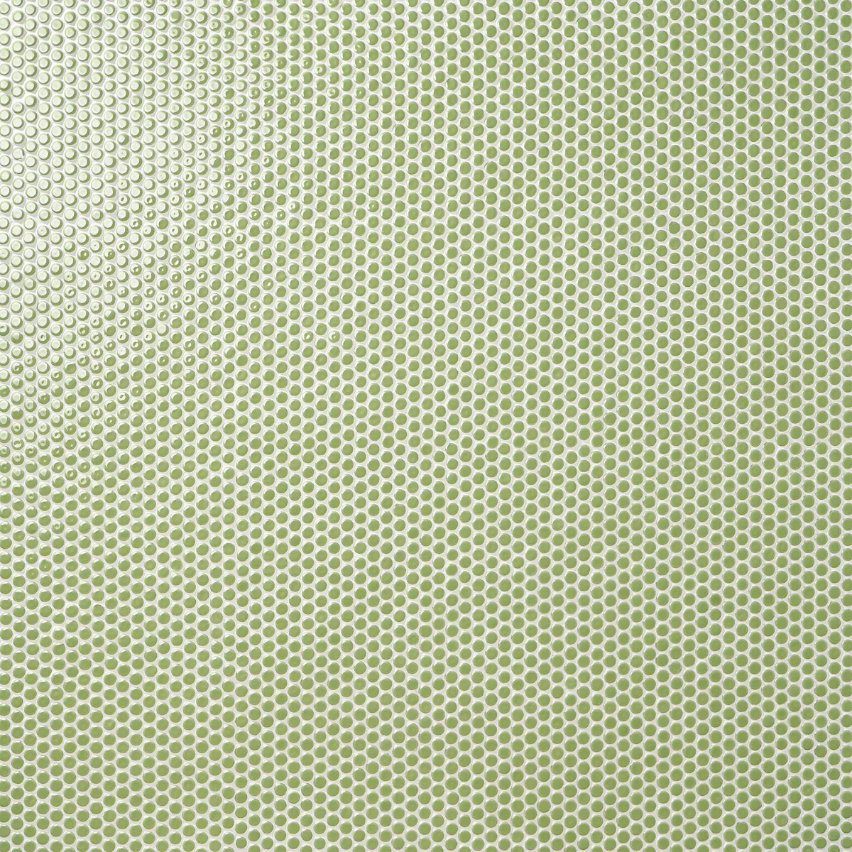 Eden Electric Lime Green Penny Round Polished Porcelain Mosaic Tile - Image 7