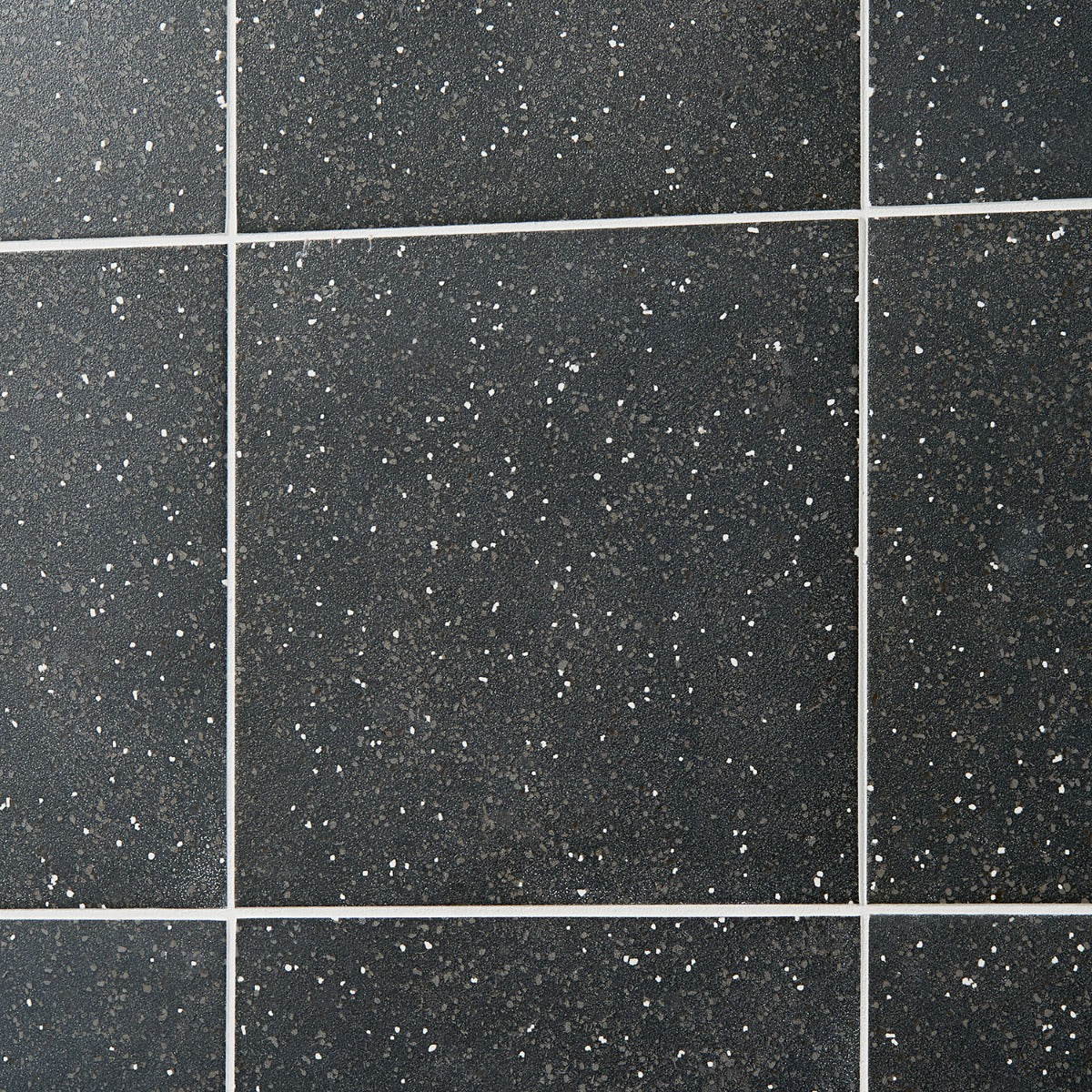 Elizabeth Sutton Charcoal Black Terrazzo 8x8 Matte Porcelain Tile - Image 4