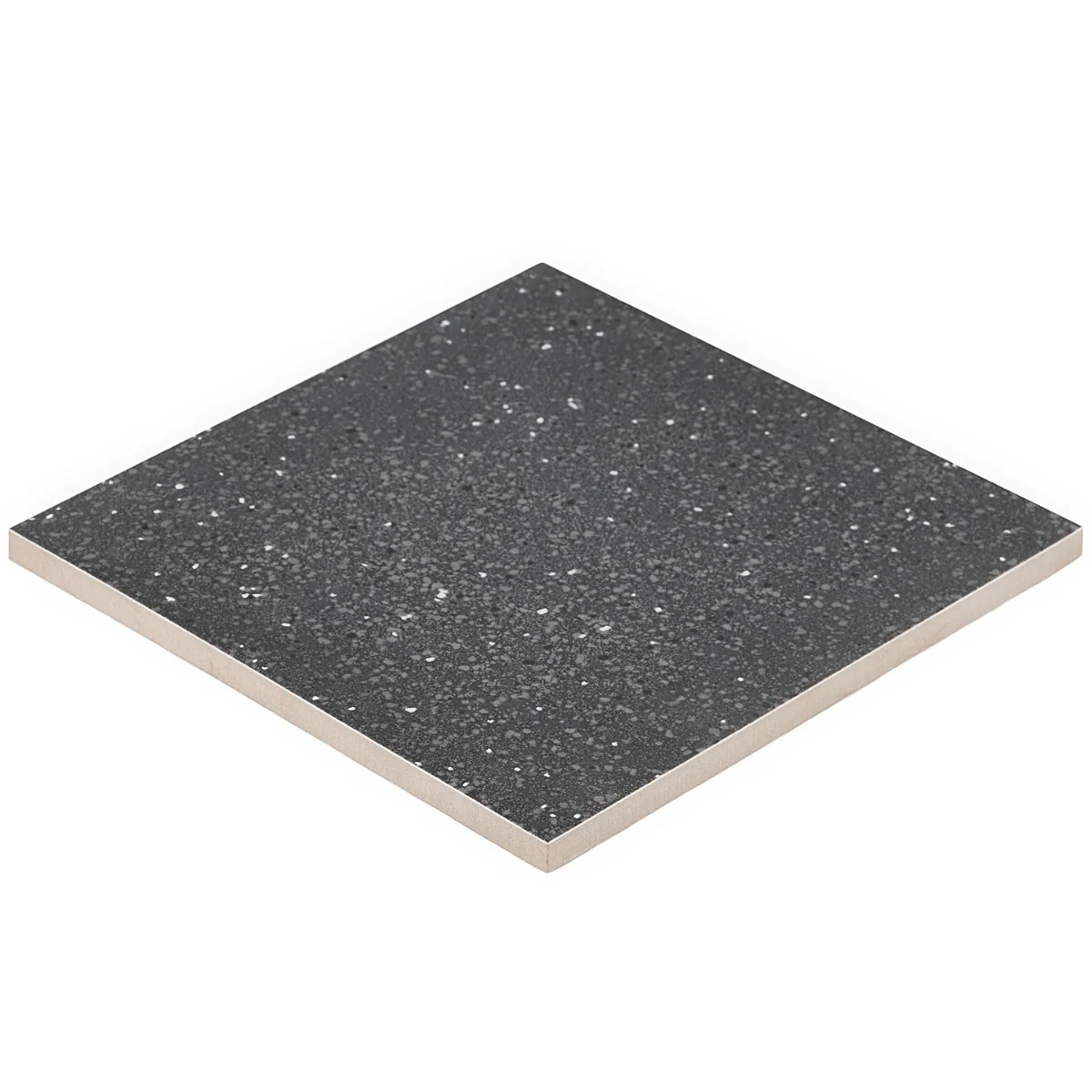 Elizabeth Sutton Charcoal Black Terrazzo 8x8 Matte Porcelain Tile - Image 7