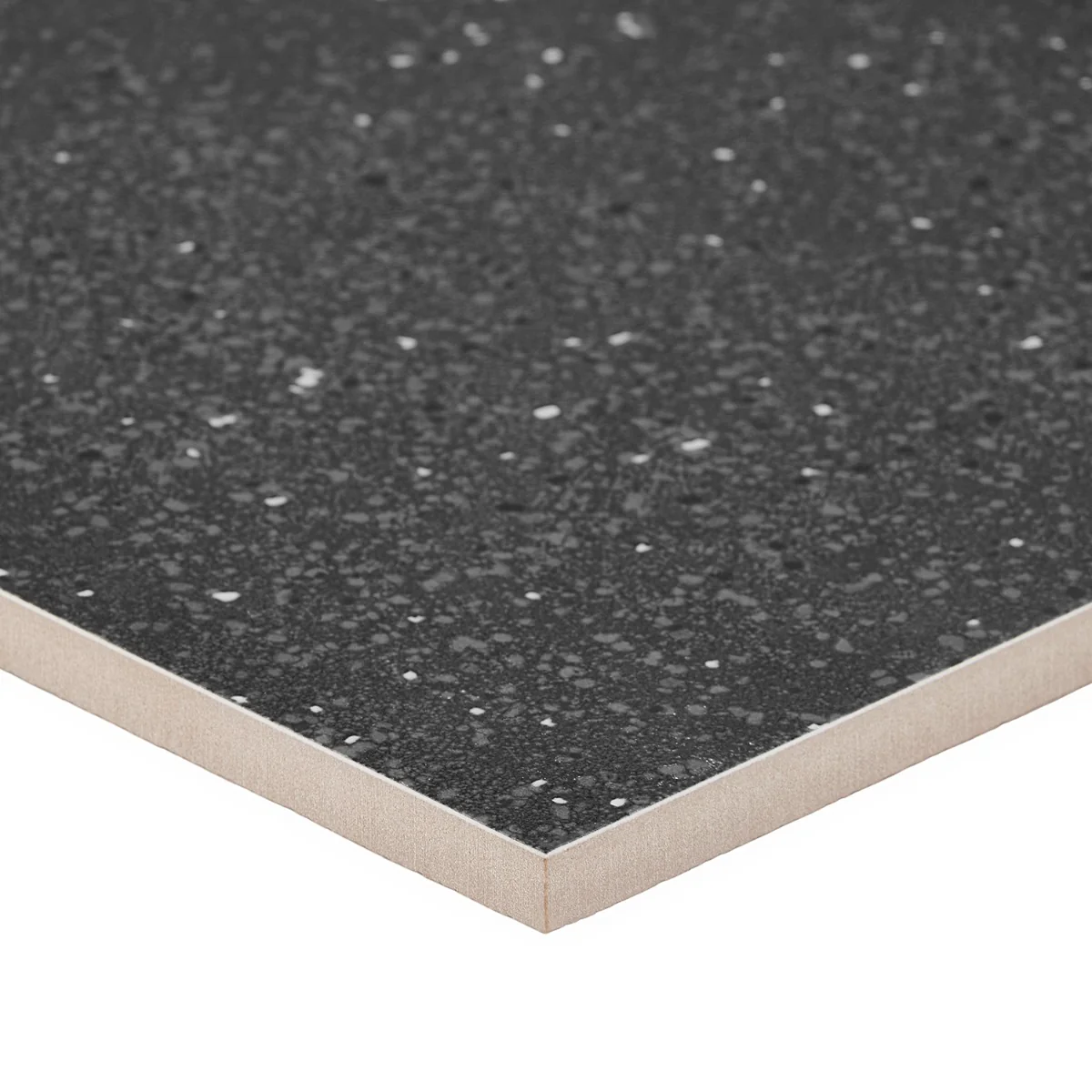 Elizabeth Sutton Charcoal Black Terrazzo 8x8 Matte Porcelain Tile - Image 8