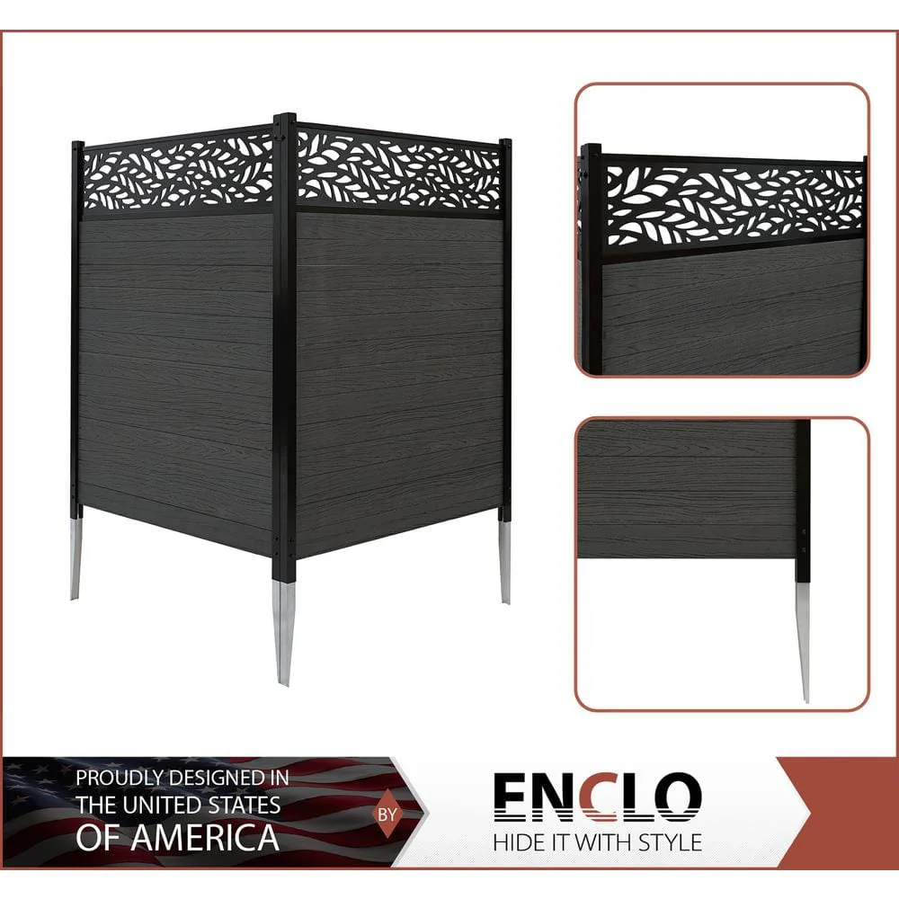 Enclo Privacy Screens 4 ft. x 3 ft. Nappa Lasercut WoodTek Vinyl Privacy Screen Kit - Image 3