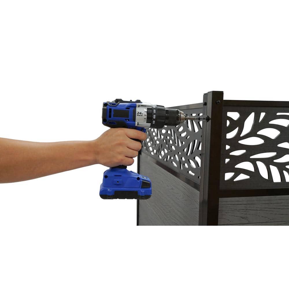 Enclo Privacy Screens 4 ft. x 3 ft. Nappa Lasercut WoodTek Vinyl Privacy Screen Kit - Image 4