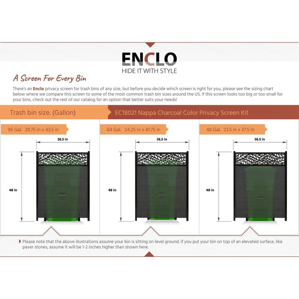 Enclo Privacy Screens 4 ft. x 3 ft. Nappa Lasercut WoodTek Vinyl Privacy Screen Kit - Image 6