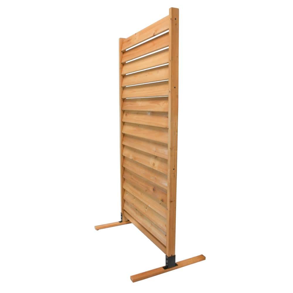 Enclo Privacy Screens Sierra 6 ft. H x 3.1 ft. W Freestanding Louvered Wood Privacy Screen - Image 9