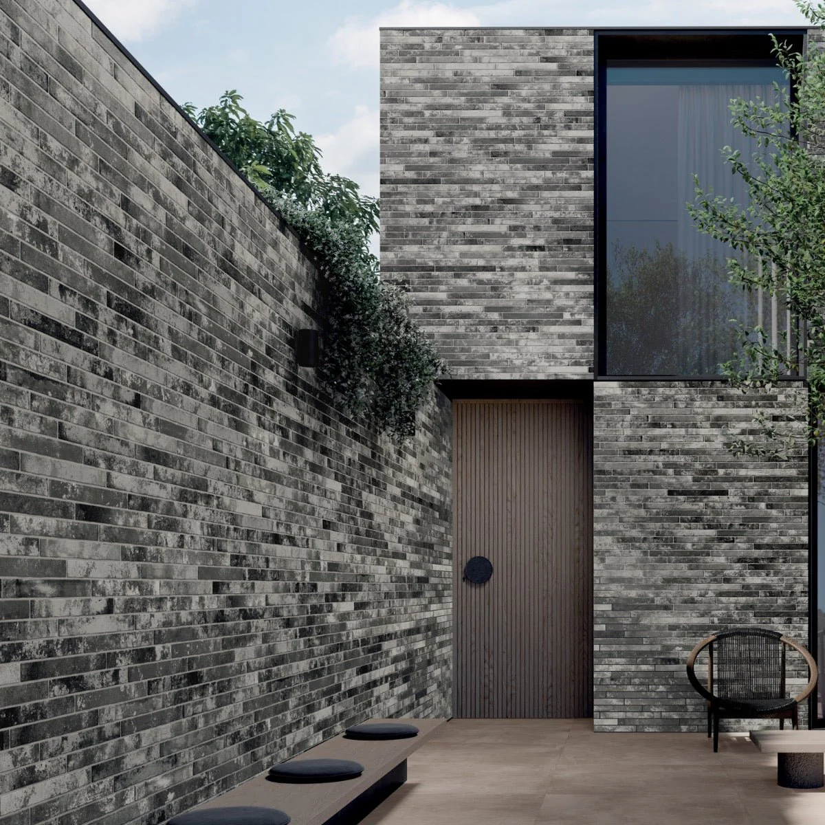 English Brick Dark Gray Matte Porcelain Tile - 2x18 Subway Tile - Image 2