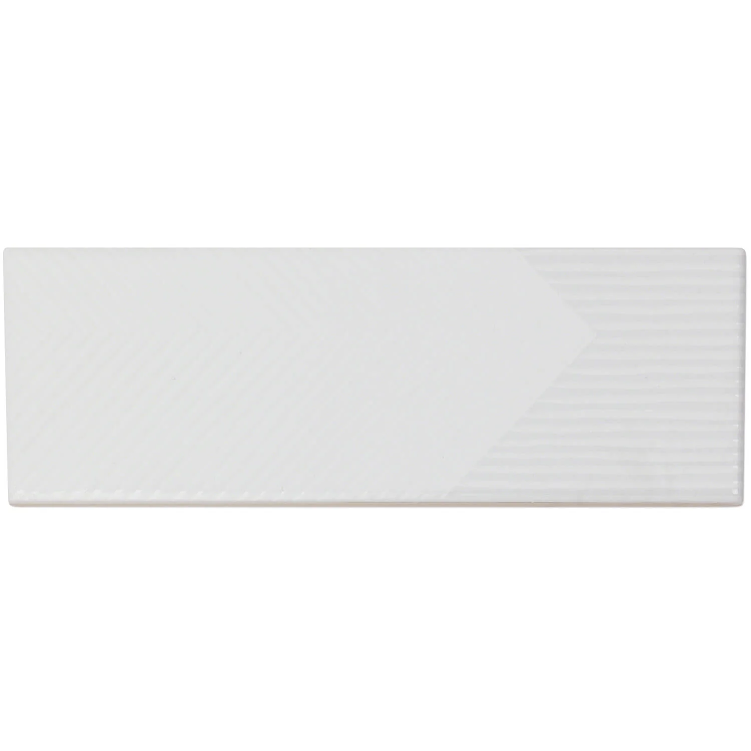Enigma White 2x8 Textured Polished Ceramic Subway Tile - Lux Tile - Image 7