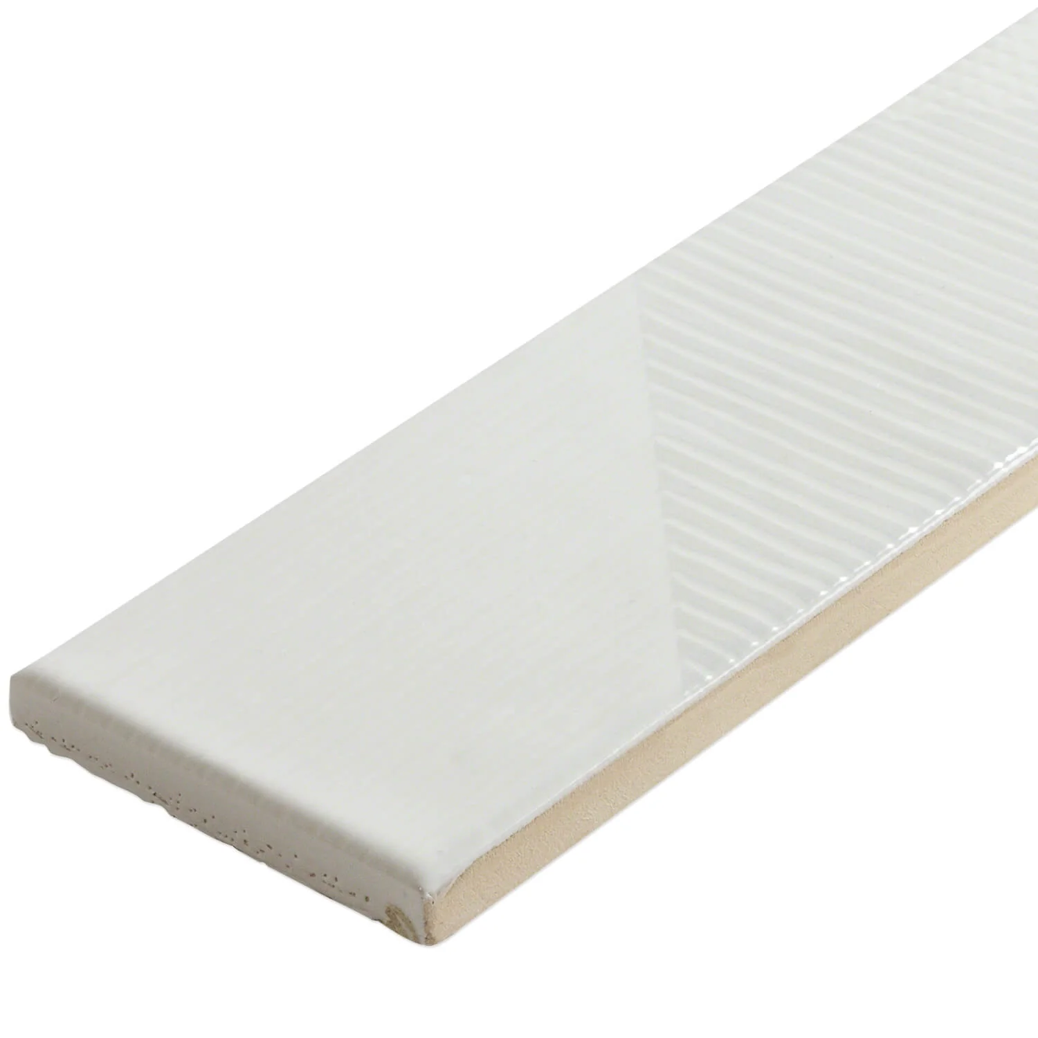 Enigma White 2x8 Textured Polished Ceramic Subway Tile - Lux Tile - Image 9