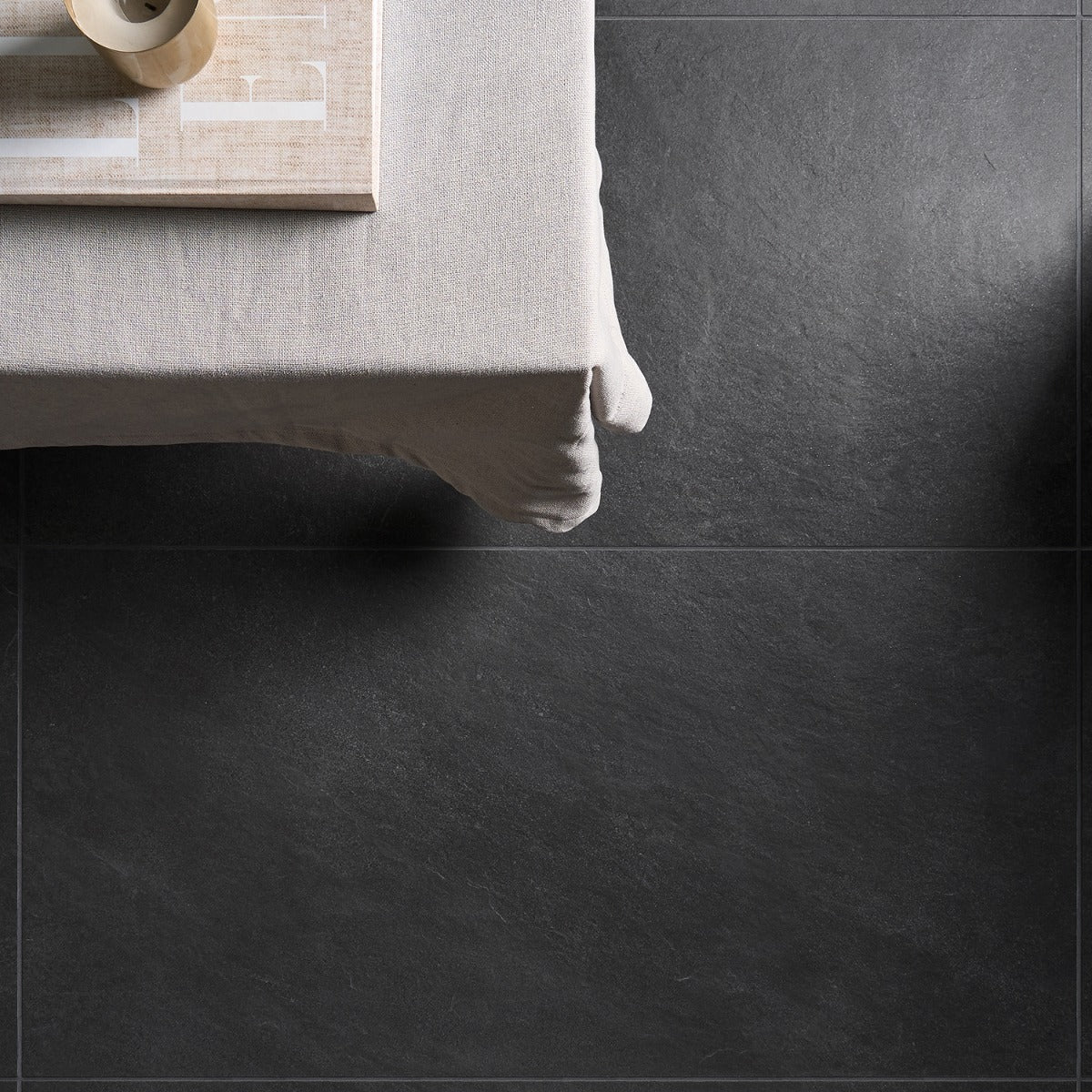 Era Charcoal Black 24x48 Matte Porcelain Tile - Lux Tile - Image 5