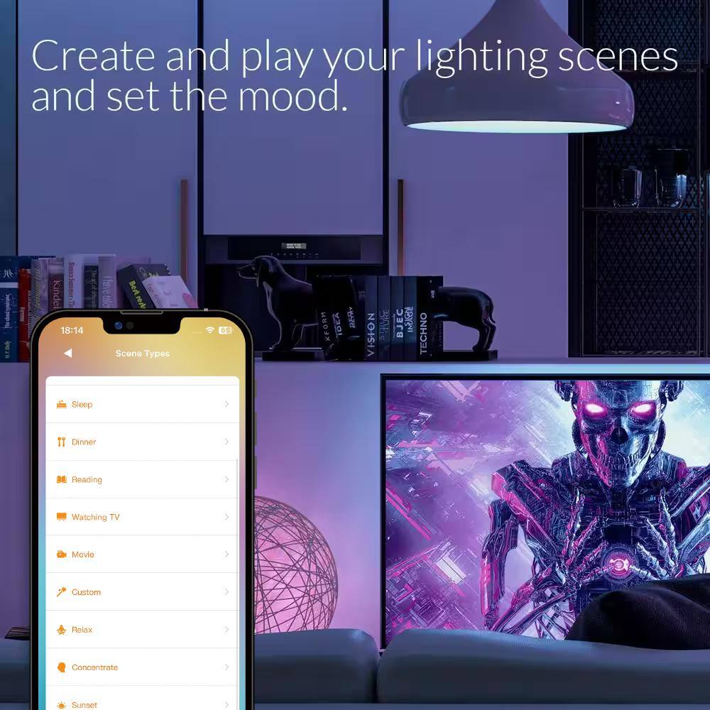 ERIA Soft White Smart Light 60W Equivalent A19 Dimmable CRI 90+ Wireless Lighting Starter Kit (2 Smart Bulbs and Hub) - Image 5