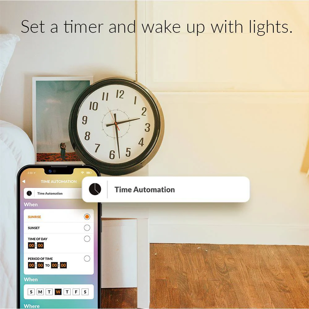 ERIA Soft White Smart Light 60W Equivalent A19 Dimmable CRI 90+ Wireless Lighting Starter Kit (2 Smart Bulbs and Hub) - Image 6