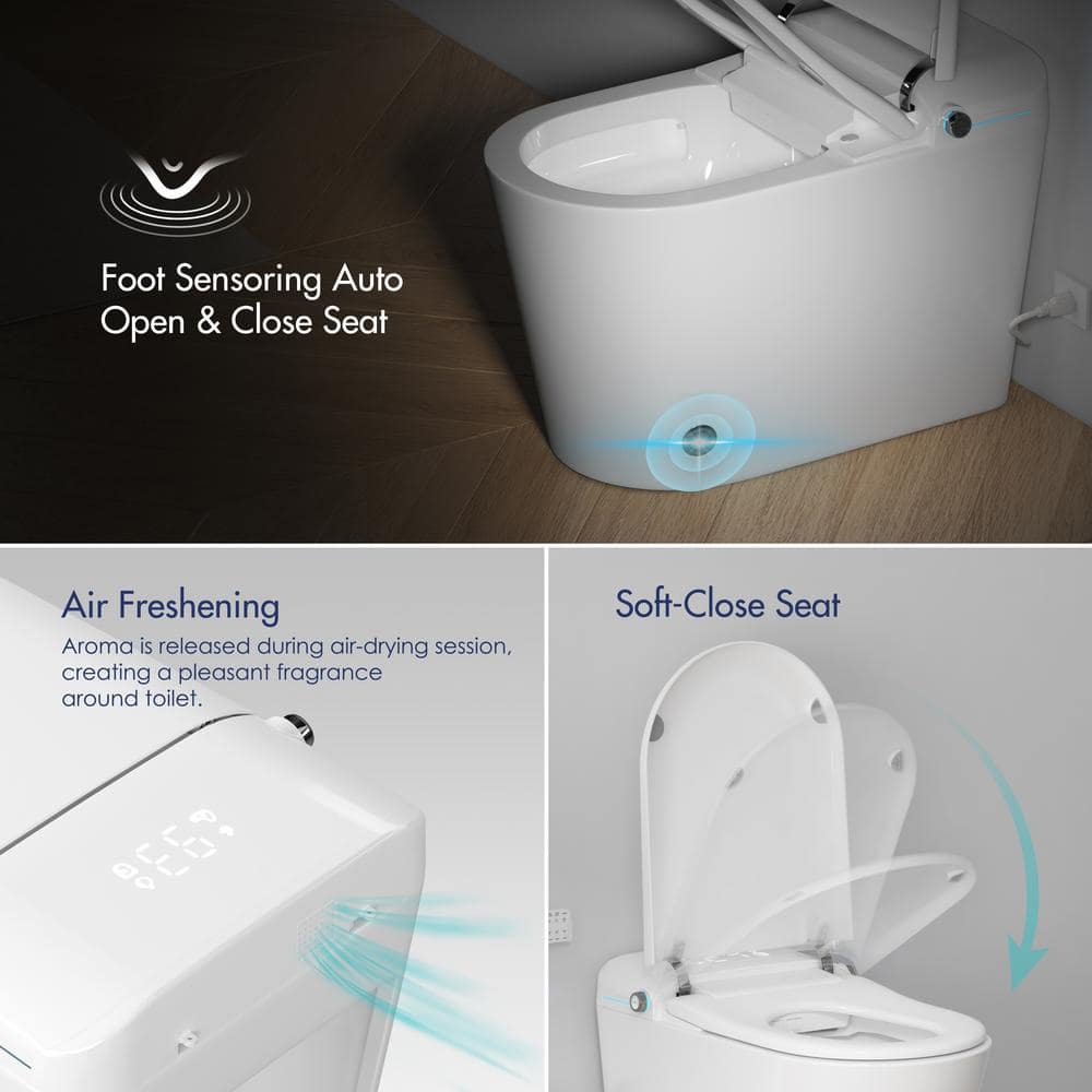 Eridanus 1-Piece Elongated Smart Bidet Toilet with Remote Control - Image 2