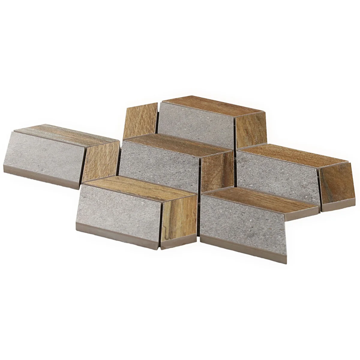 Eternal Oak Brown Diamond Matte Porcelain Mosaic Tile - Lux Tile - Image 7