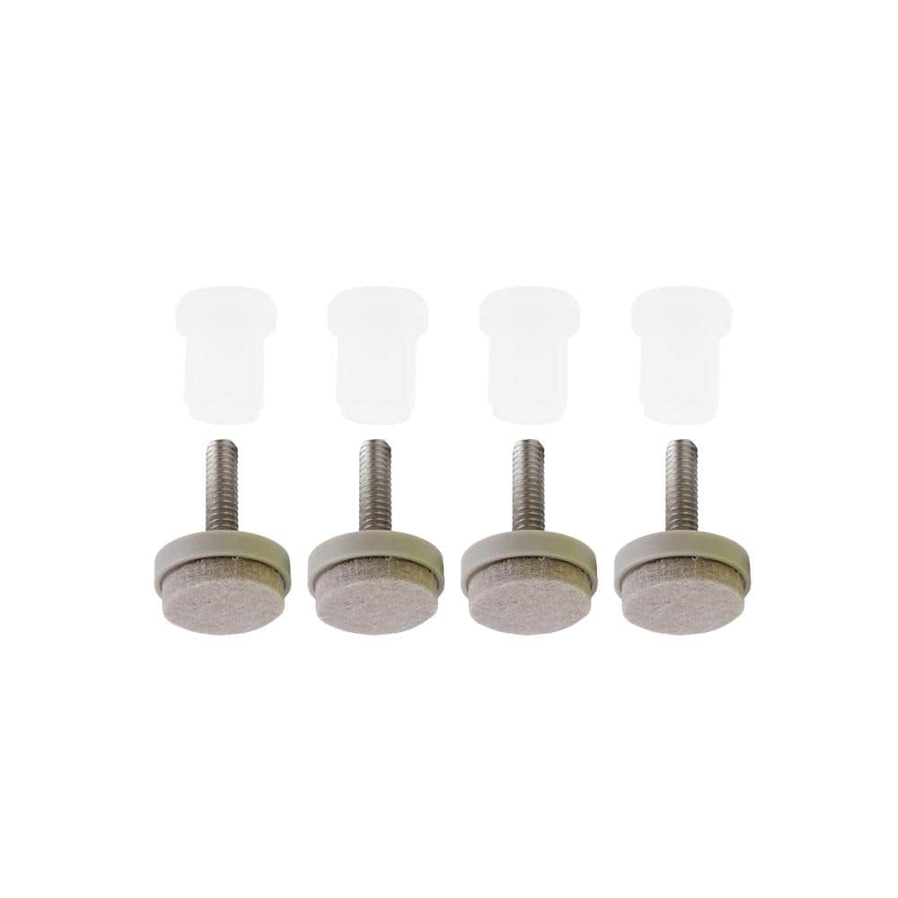 Everbilt 1 in. Beige Threaded Furniture Felt Glide (4-Pack)