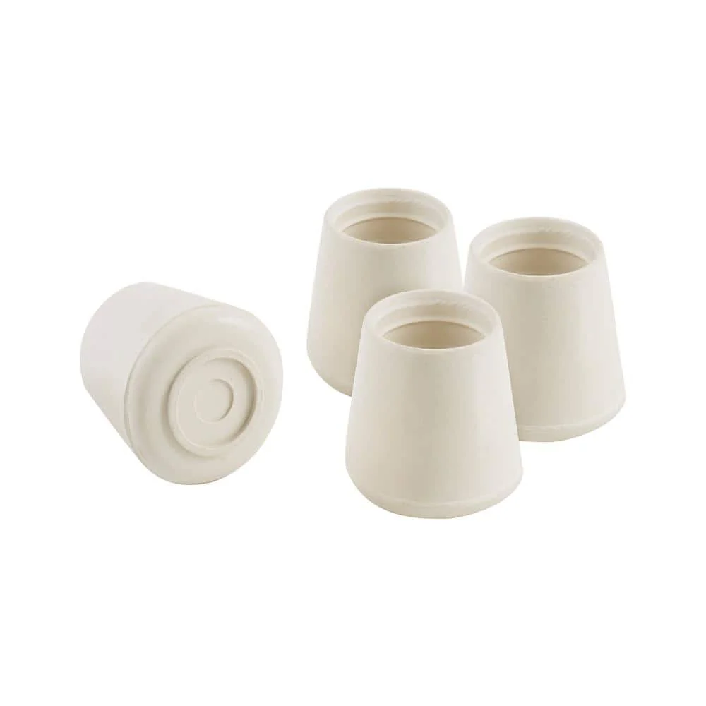 Everbilt 1 in. Off-White Rubber Leg Tips, Anti-Skid (4-Pack)