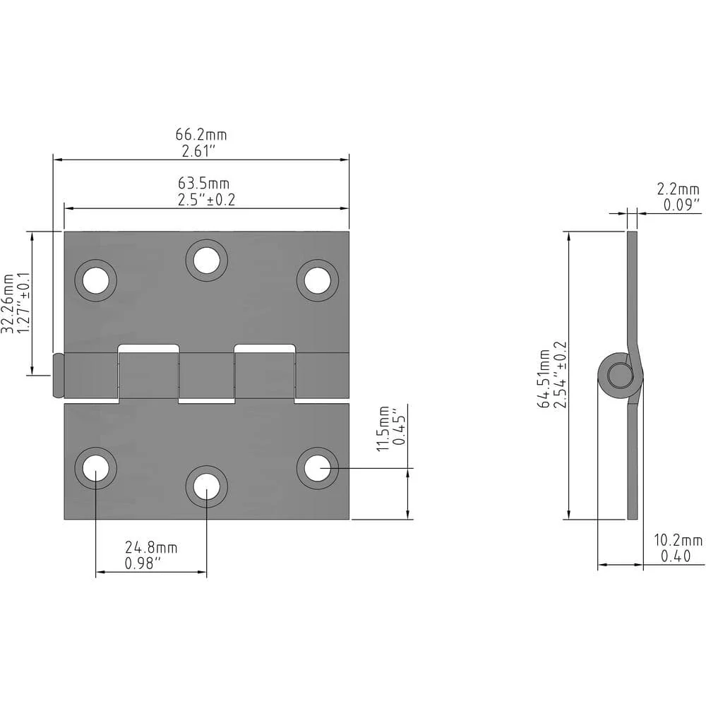 Everbilt 2-1/2 in. Galvanized Broad Utility Hinge - Image 3