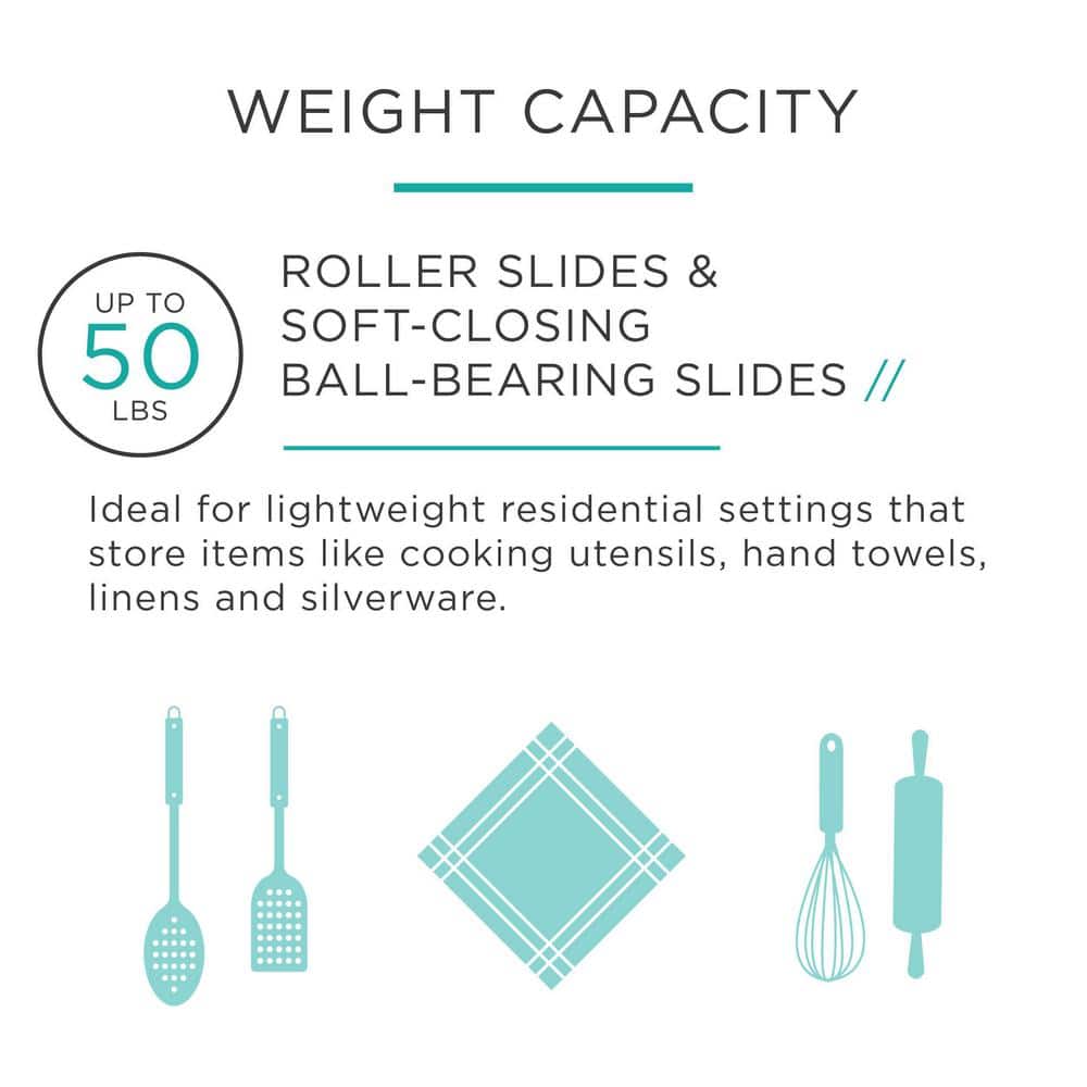 Everbilt 20 in. Self-Closing Bottom Mount Drawer Slide, 4-Pair (8 Pieces) - Image 8