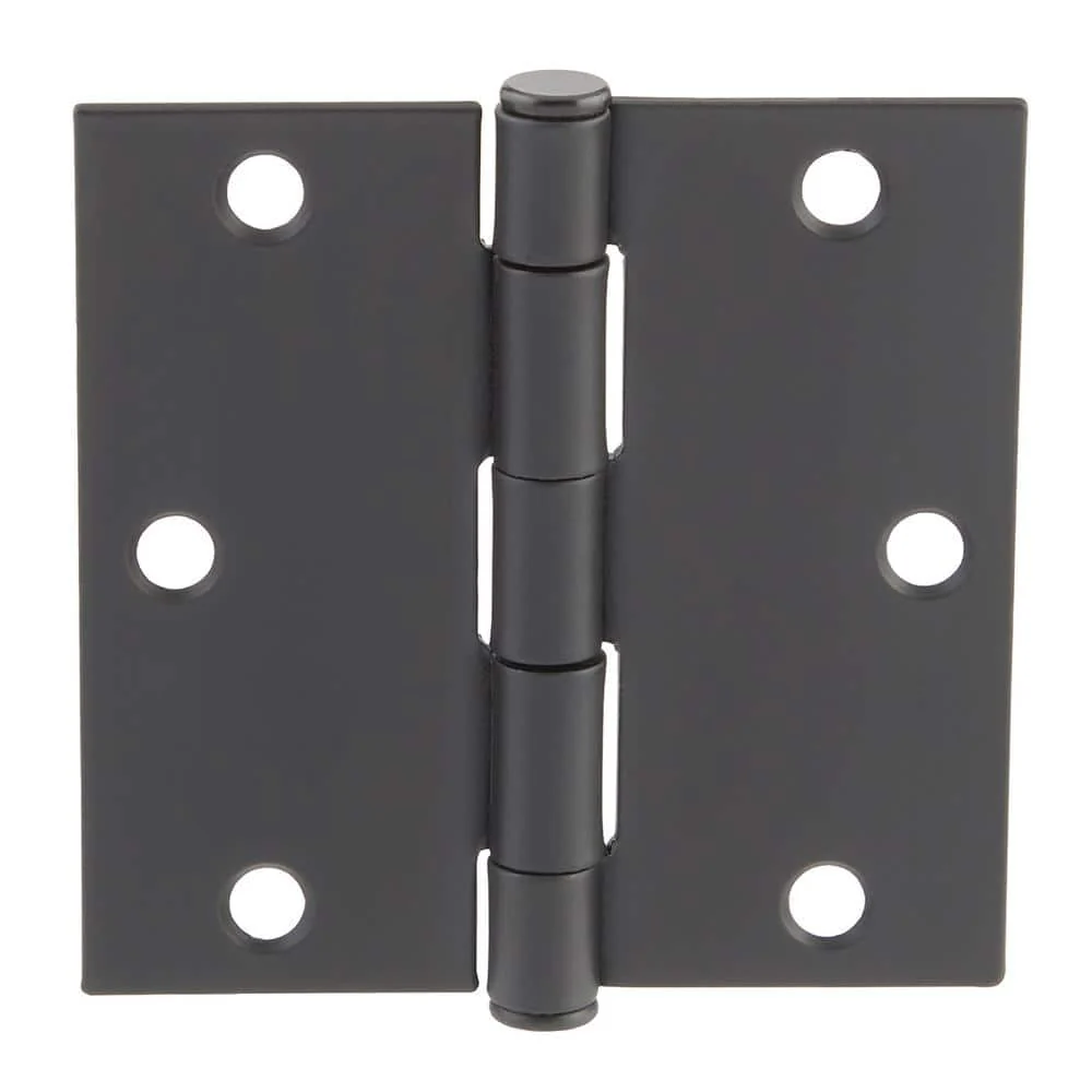 Everbilt 3-1/2 in. Matte Black Square Corner Smooth Action Door Hinge (3-Pack) - Image 5