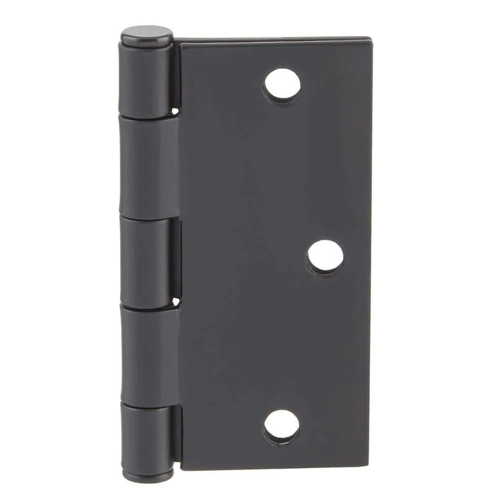 Everbilt 3-1/2 in. Matte Black Square Corner Smooth Action Door Hinge (3-Pack) - Image 6