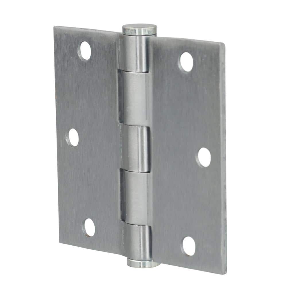 Everbilt 3-1/2 in. Satin Chrome Commercial Grade Door Hinge, Square Corner - Image 4