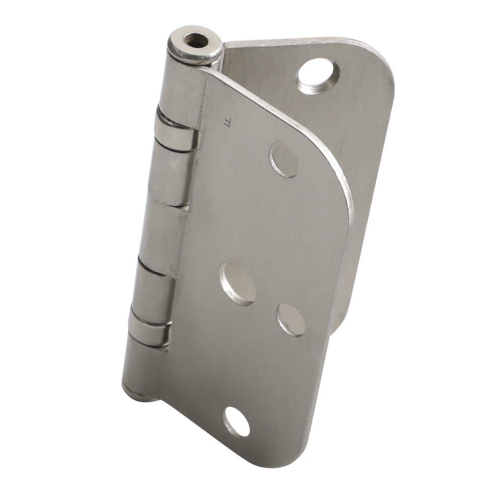 Everbilt 3-1/2 in. Satin Nickel 5/8 in. Radius Ball Bearing Door Hinge Value Pack (3-Pack) - Image 2