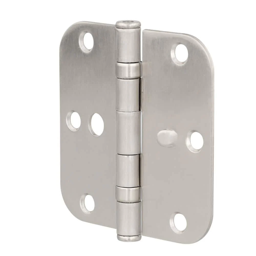 Everbilt 3-1/2 in. Satin Nickel 5/8 in. Radius Ball Bearing Door Hinge Value Pack (3-Pack) - Image 4