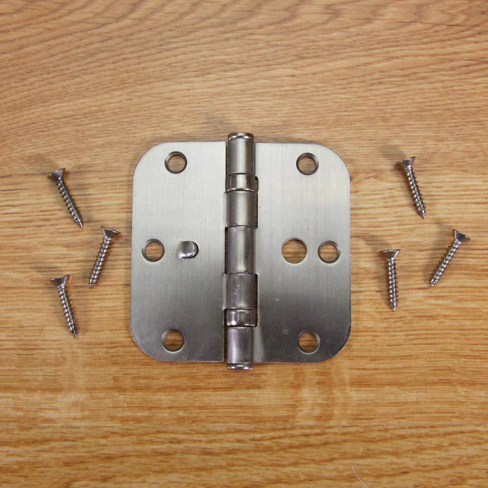 Everbilt 3-1/2 in. Satin Nickel 5/8 in. Radius Ball Bearing Door Hinge Value Pack (3-Pack) - Image 6