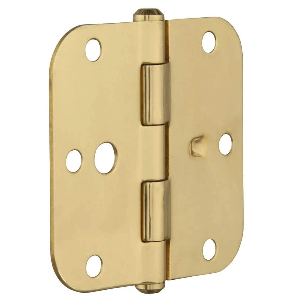 Everbilt 3-1/2 in. Solid Brass Security Door Hinge, 5/8 in. Radius - Image 2