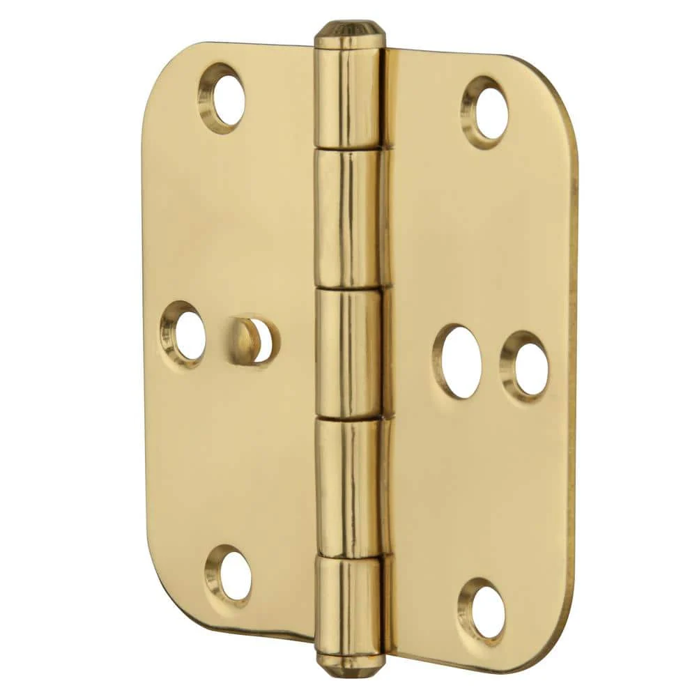 Everbilt 3-1/2 in. Solid Brass Security Door Hinge, 5/8 in. Radius - Image 4