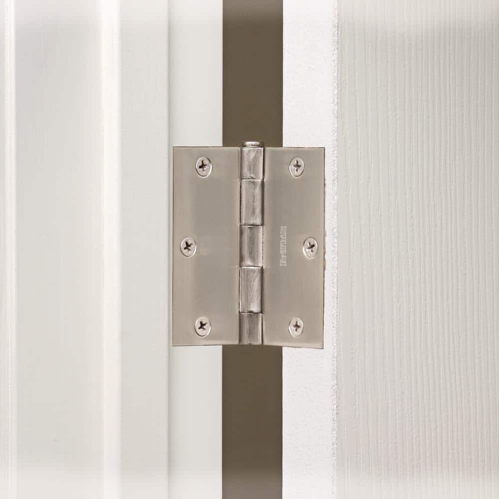 Everbilt 3-1/2 in. Square Corner Satin Nickel Door Hinge Value Pack (48-Pack) - Image 3