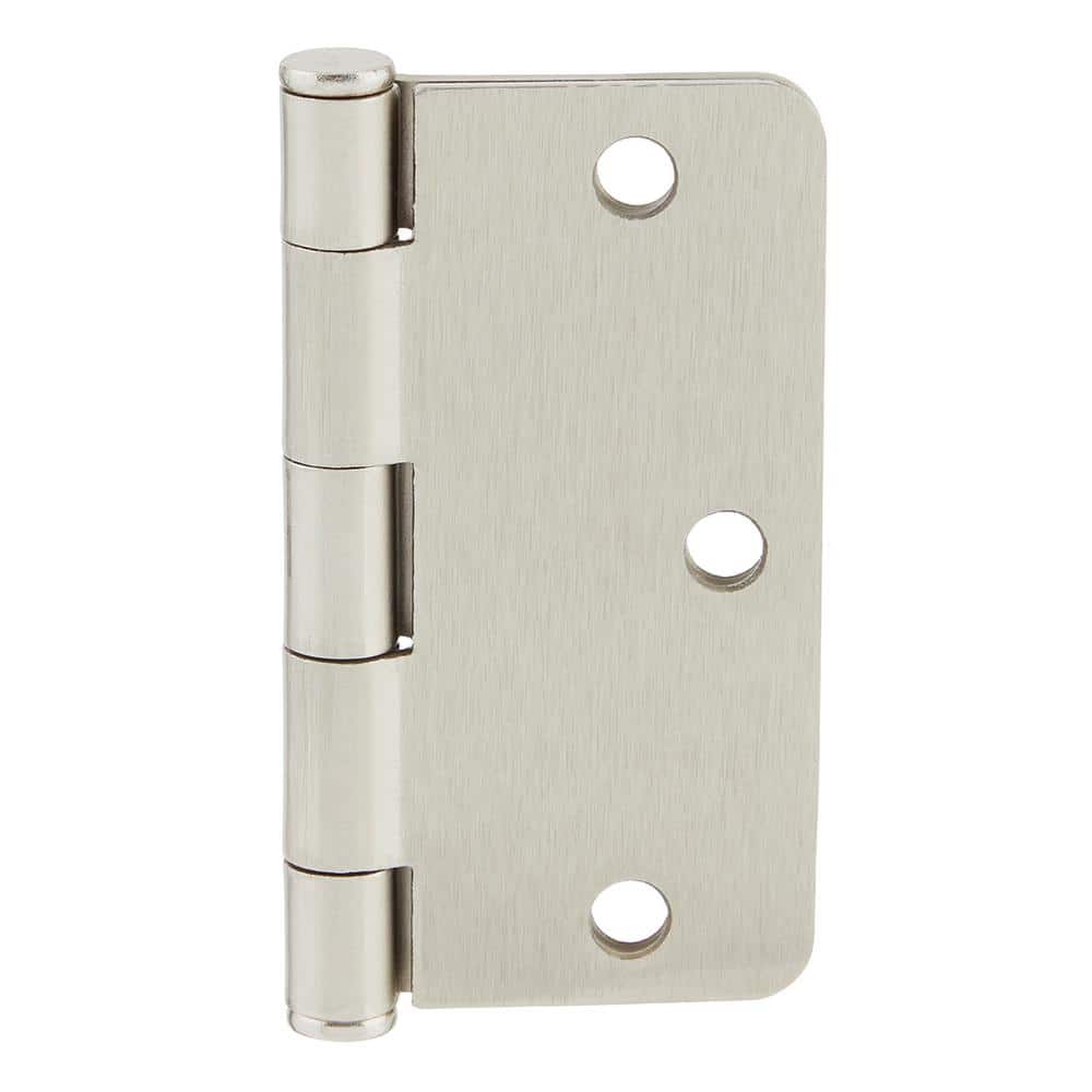 Everbilt 3-1/2 in. x 1/4 in. Radius Satin Nickel Butt Door Hinge Value Pack (48-Pack) - Image 6