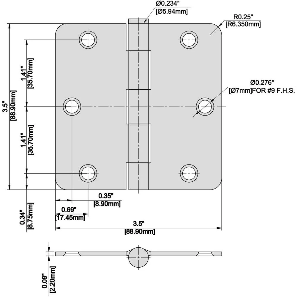 Everbilt 3-1/2 in. x 1/4 in. Radius Satin Nickel Butt Door Hinge Value Pack (48-Pack) - Image 8
