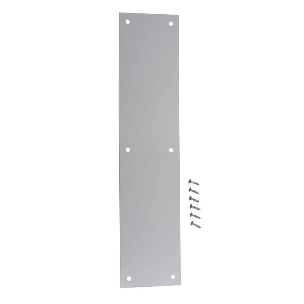 Everbilt 3-1/2 in. x 15 in. Satin Aluminum Push Plate