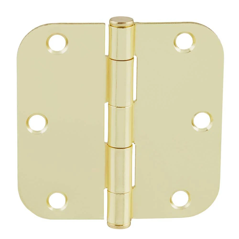 Everbilt 3-1/2 in. x 5/8 in. Radius Bright Brass Door Hinge Value Pack (48-Pack) - Image 4