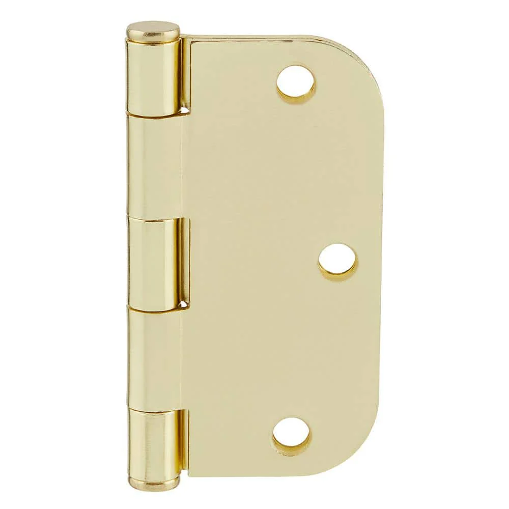 Everbilt 3-1/2 in. x 5/8 in. Radius Bright Brass Door Hinge Value Pack (48-Pack) - Image 5