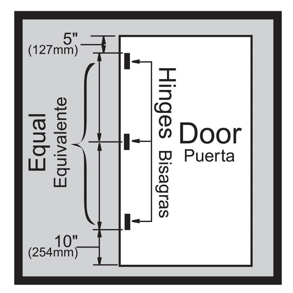Everbilt 3-1/2 in. x 5/8 in. Radius Matte Black Smooth Action Door Hinge (3-Pack) - Image 8