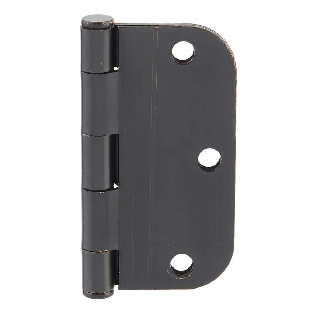 Everbilt 3-1/2 in. x 5/8 in. Radius Oil-Rubbed Bronze Butt Door Hinge Value Pack (24-Pack) - Image 6